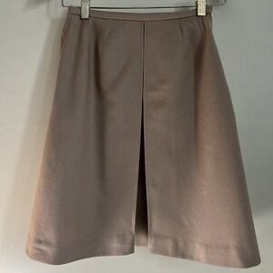 Vintage 70's WONDAMERE Camel Color Wool A Line Pleat Skirt XXS 22-23" Waist